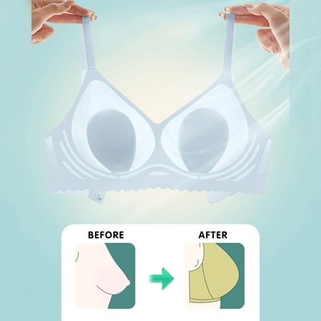 ERTUTUYI Sleeping Bra Thin Soft Comfortable Everyday Bra Seamless Casual Bra Light Blue XXL
ERTUTUYI Sleeping Bra Thin Soft Comfortable Everyday Bra Seamless Casual Bra Light Blue XXL