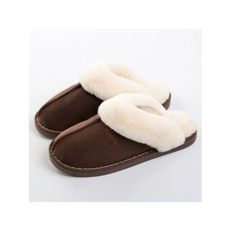 Gomelly Women Slippers Winter Warm Fluffy Flat Ladies Mules Shoes