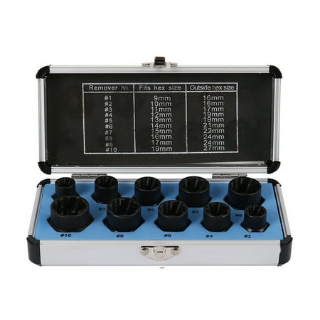 ODOMY 10Pcs Damaged Bolt Nut Screw Remover Extractor Set Socket Threading Removal Tool
ODOMY 10Pcs Damaged Bolt Nut Screw Remover Extractor Set Socket Threading Removal Tool