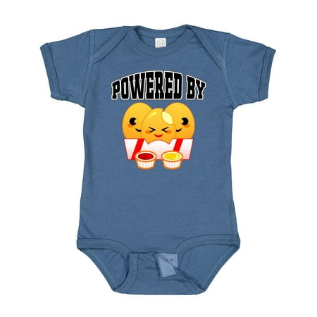 Inktastic Powered by Chicken Nuggets Gift Baby Boy or Baby Girl Bodysuit