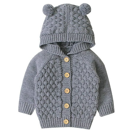 Infant Baby Boy Girl Winter Sweater Long Sleeve Hooded Knitted Coat Fall Winter Clothes
Infant Baby Boy Girl Winter Sweater Long Sleeve Hooded Knitted Coat Fall Winter Clothes
