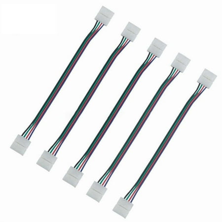 Leke 5x RGB LED Stripe fast connector cable adapter 4 pin connector light band