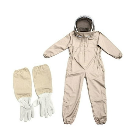 

Worallymy Full Body Beekeeping Clothing Beekeepers Bee Suit Equipment & Gloves Detachable Veil Hood Hat Clothes