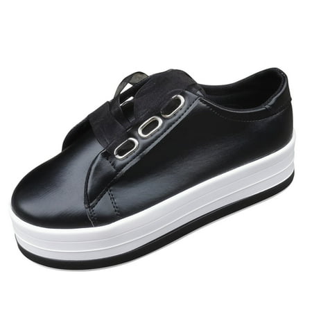 Casual Shoes for Women Leather Casual Platform Solid Women S Strap Shoes Color Fashion Round Toe Women S Casual Shoes Women Casual Shoes Pu Black 37
Casual Shoes for Women Leather Casual Platform Solid Women S Strap Shoes Color Fashion Round Toe Women S Casual Shoes Women Casual Shoes Pu Black 37
