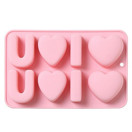 8 Holes Silicone Chocolate Mould Valentine Theme Shaped Chocolate Baking Gadgets