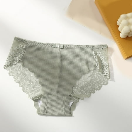 NEGJ Women Underwear Bikini Ice Silk Panties Lace Mid Waist Breathable Panties
NEGJ Women Underwear Bikini Ice Silk Panties Lace Mid Waist Breathable Panties