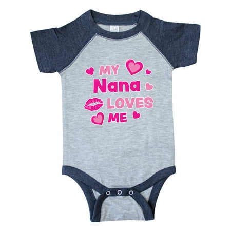Inktastic Valentine s Day My Nana Loves Me Hearts and Lips Gift Baby Boy or Baby Girl Bodysuit
Inktastic Valentine s Day My Nana Loves Me Hearts and Lips Gift Baby Boy or Baby Girl Bodysuit