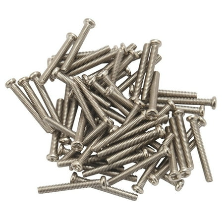 60 x Silver Tone M2.5 * 20mm 304 Stainless Steel Round Head Screws Bolt