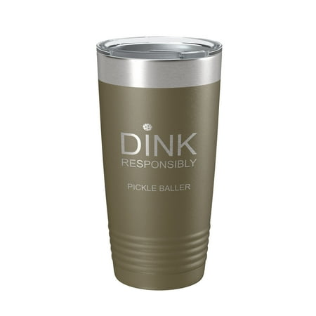 Pickleball Tumbler Dink Responsibly Travel Mug Gift Insulated Laser Engraved Coffee Cup 20 oz Olive Green
Pickleball Tumbler Dink Responsibly Travel Mug Gift Insulated Laser Engraved Coffee Cup 20 oz Olive Green