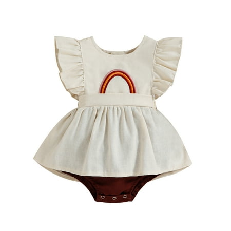 jaweiw Toddler Baby Girls Summer Dress Jumpsuit Rainbow Embroidered Flying Sleeve Newborn Romper Size 0 6 9 12 18 M
jaweiw Toddler Baby Girls Summer Dress Jumpsuit Rainbow Embroidered Flying Sleeve Newborn Romper Size 0 6 9 12 18 M