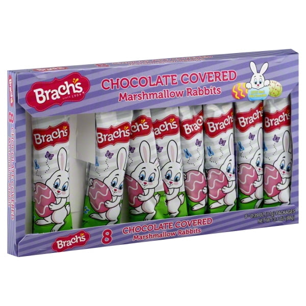 Brach S Chocolate Covered Marshmallow Rabbits 8 CT Walmart