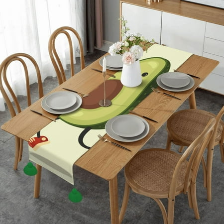 Avocado Rope Skipping Table Runner Imitation Linen Table Runner With Green Tassels For Party And Dining Room 14 x 60
Avocado Rope Skipping Table Runner Imitation Linen Table Runner With Green Tassels For Party And Dining Room 14 x 60