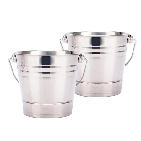 2Pcs Insulated Double Walled Stainless Steel Ice Bucket with Handle (1.5 L) - Portable Basket for Parties BBQ & Buffet
2Pcs Insulated Double Walled Stainless Steel Ice Bucket with Handle (1.5 L) - Portable Basket for Parties BBQ & Buffet