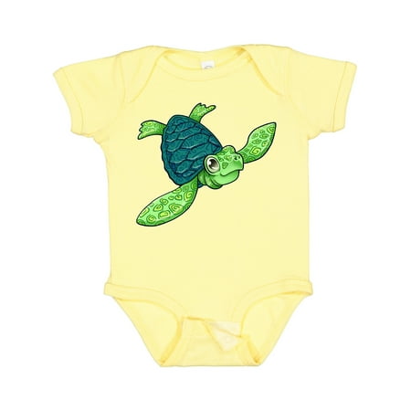 Inktastic Sea Turtle with Swirls Gift Baby Boy or Baby Girl Bodysuit