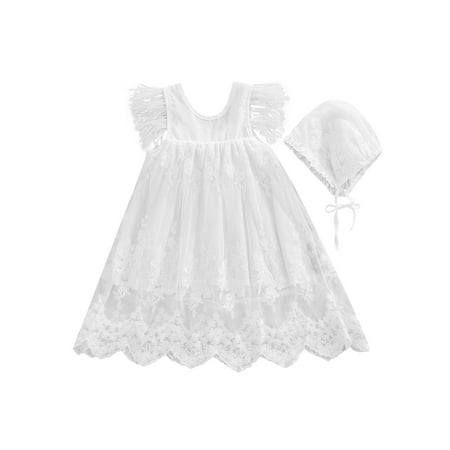 ZIYIXIN Princess Infant Baby Girls Summer Dress 2pcs Tassel Sleeve Lace Flowers Embroidery A-Line Dresses+Hats White 0-6 Months 
ZIYIXIN Princess Infant Baby Girls Summer Dress 2pcs Tassel Sleeve Lace Flowers Embroidery A-Line Dresses+Hats White 0-6 Months