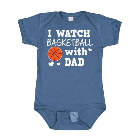 Inktastic I Watch Basketball with Dad Gift Baby Boy Bodysuit