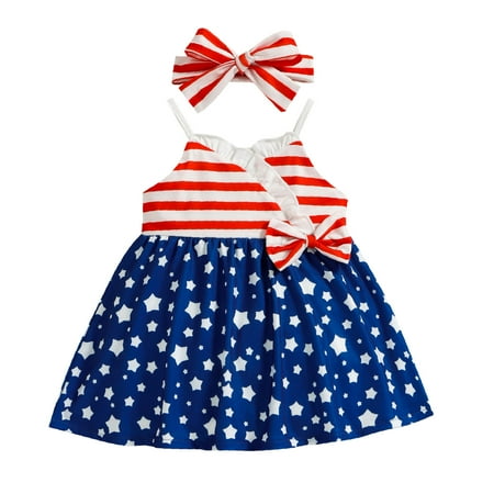 Toddler Girls Dresses Sleeveless Independence Day Stars Striped Printed Dress 4Th Of July Kids Ruffles Bowknot Suspenders Princess Dresses Headbands Set
Toddler Girls Dresses Sleeveless Independence Day Stars Striped Printed Dress 4Th Of July Kids Ruffles Bowknot Suspenders Princess Dresses Headbands Set
