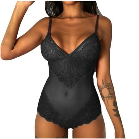 Mesh Sheer Lingerie for Women Teddy Bodysuit Floral Lace Sleepwear Underwear V-Neck Nightwear Onesies Babydoll
Mesh Sheer Lingerie for Women Teddy Bodysuit Floral Lace Sleepwear Underwear V-Neck Nightwear Onesies Babydoll