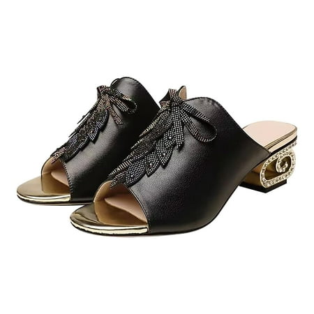 Women Sandals Clearance 2023! KBODIU Women s Heeled Sandals Backless Mules Slip On Block Heels Round Toe Thick Heeled Shoes Beach Sandals Non-Slip Causal Slippers Non-Slip
Women Sandals Clearance 2023! KBODIU Women s Heeled Sandals Backless Mules Slip On Block Heels Round Toe Thick Heeled Shoes Beach Sandals Non-Slip Causal Slippers Non-Slip