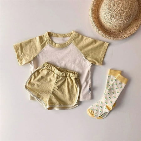 Cathalem Sweat Outfit Toddler Baby Girls Boys Cotton Summer Patchwork Color Block Short Baby Boy Sweater Outfit Childrenscostume Yellow 2-3 Years
Cathalem Sweat Outfit Toddler Baby Girls Boys Cotton Summer Patchwork Color Block Short Baby Boy Sweater Outfit Childrenscostume Yellow 2-3 Years