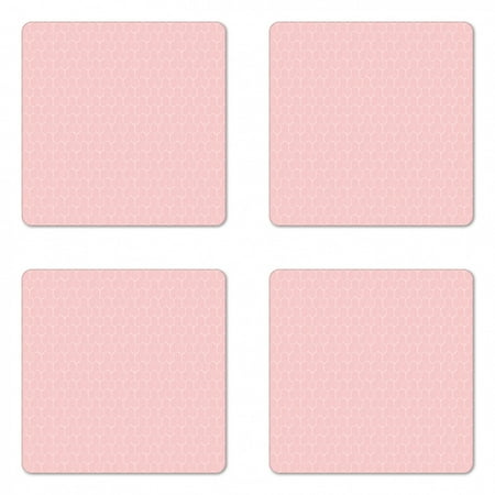 Geometrical Coaster Set of 4 Monochromatic Polygon Repetition with Hexagon Shapes Square Hardboard Gloss Coasters Standard Size Pastel Pink and White by Ambesonne
Geometrical Coaster Set of 4 Monochromatic Polygon Repetition with Hexagon Shapes Square Hardboard Gloss Coasters Standard Size Pastel Pink and White by Ambesonne