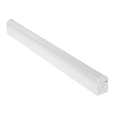 Commercial Electric2 ft. Bright and Cool White LED Linkable Strip Ceiling Light Fixture with Plug In or Direct Wire Power Connection