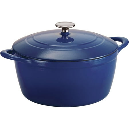 Tramontina Gourmet 6-Quart Cast Iron Covered Dutch Oven with Stainless Steel Knob