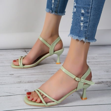 Vedolay Summer Shoes Sandals for Women Casual Summer Rhinestones Cutout Zip Up Open Toe Sandals Beige 7