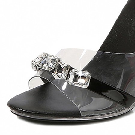 Women‘s Ankle Buckle Strap High Heels Rhinestone Transparent Upper Open Toe Sandals Party Stiletto Heels
Women‘s Ankle Buckle Strap High Heels Rhinestone Transparent Upper Open Toe Sandals Party Stiletto Heels