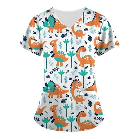 Fragarn Scrub Tops Women Print Print Nurse Uniforms for Women Short Sleeve V-Neck Shirts Tee Tops with Pockets
Fragarn Scrub Tops Women Print Print Nurse Uniforms for Women Short Sleeve V-Neck Shirts Tee Tops with Pockets
