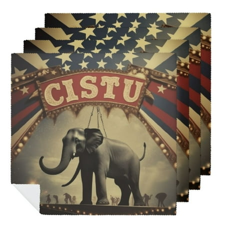 ONETECH Elephant Circus Star Cloth Napkins Polyester Gift for Farmhouse Party Dining Table Decor 4 PCS
ONETECH Elephant Circus Star Cloth Napkins Polyester Gift for Farmhouse Party Dining Table Decor 4 PCS