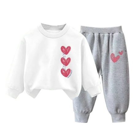 Lovskoo 3-10Y Toddler Baby Boy Girl Clothes Warm Fleece Lined Heart Print Long Sleeve Sweatshirt Tops and Pants Winter Fall Clothing Set White
Lovskoo 3-10Y Toddler Baby Boy Girl Clothes Warm Fleece Lined Heart Print Long Sleeve Sweatshirt Tops and Pants Winter Fall Clothing Set White