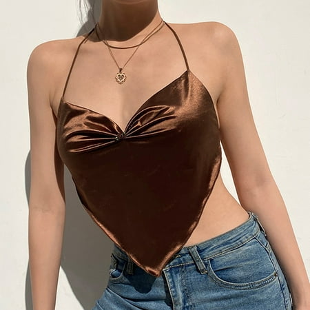 HIMIWAY Womens Tops Tank Top for Women Fashion Womens Taping Flower Buckle V-Neck Taping Backless Wrap Bra Top Brown L
HIMIWAY Womens Tops Tank Top for Women Fashion Womens Taping Flower Buckle V-Neck Taping Backless Wrap Bra Top Brown L