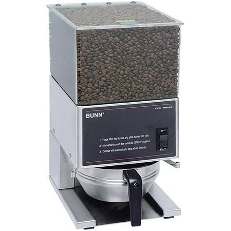 BUNN LPG, Low Profile Portion Control Commercial Coffee Grinder with 1 Hopper, 20580.0001