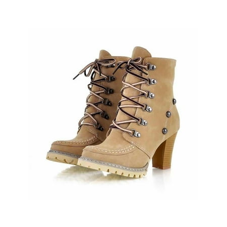 Harsuny Women Walking Fashion Stack Heeled Shoes Casual Anti-Slip Breathable Round Toe Ankle Boots Yellow 9
Harsuny Women Walking Fashion Stack Heeled Shoes Casual Anti-Slip Breathable Round Toe Ankle Boots Yellow 9