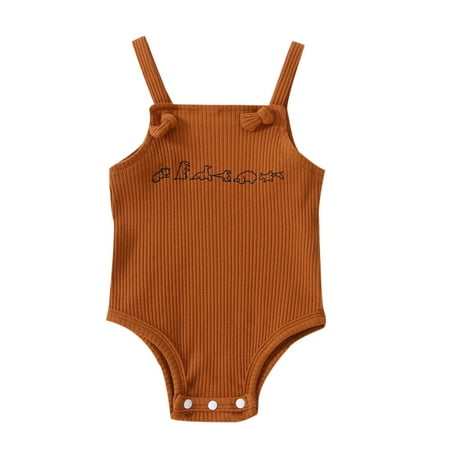 Nokpsedcb Summer Infant Baby Girl Boy Sleeveless Jumpsuit Knot Shoulder Strap Dinosaur Print Romper Brown 0-3 Months
Nokpsedcb Summer Infant Baby Girl Boy Sleeveless Jumpsuit Knot Shoulder Strap Dinosaur Print Romper Brown 0-3 Months