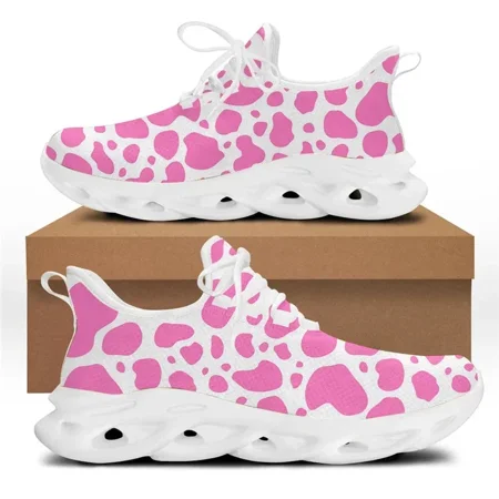 Cute Black And Pink Cow Print Women Fashion Lace-up Sneaker 2024 Brand Designer Flex Control Non-slip Vulcanized Shoe
Cute Black And Pink Cow Print Women Fashion Lace-up Sneaker 2024 Brand Designer Flex Control Non-slip Vulcanized Shoe