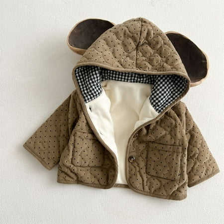 Cathalem Coats for Boys Baby Girls Boys Polka Dot Autumn Long Sleeve Hooded Coat Jacket Clothes Big Kids Outerwear Coffee 12-18 Months
Cathalem Coats for Boys Baby Girls Boys Polka Dot Autumn Long Sleeve Hooded Coat Jacket Clothes Big Kids Outerwear Coffee 12-18 Months