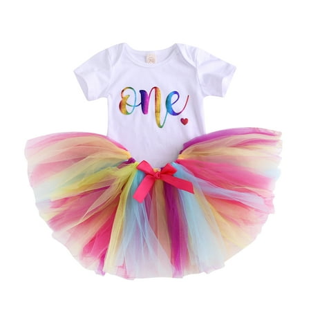 TheFound Newborn Baby Girl My 1st Birthday Rainbow Romper Tutu Tulle Skirt Outfit Clothes
TheFound Newborn Baby Girl My 1st Birthday Rainbow Romper Tutu Tulle Skirt Outfit Clothes
