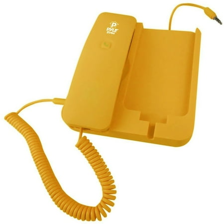 Pyle Handheld Phone and Desktop Dock for iPhone, Ipad & Android - Yellow