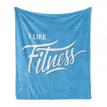 Fitness Soft Flannel Fleece Throw Blanket I Like Fitness Sports and Work out Athletic Lifestyle Theme Exercise Health Cozy Plush for Indoor and Outdoor Use 50 x 70 Pale Blue White by Ambesonne
Fitness Soft Flannel Fleece Throw Blanket I Like Fitness Sports and Work out Athletic Lifestyle Theme Exercise Health Cozy Plush for Indoor and Outdoor Use 50 x 70 Pale Blue White by Ambesonne