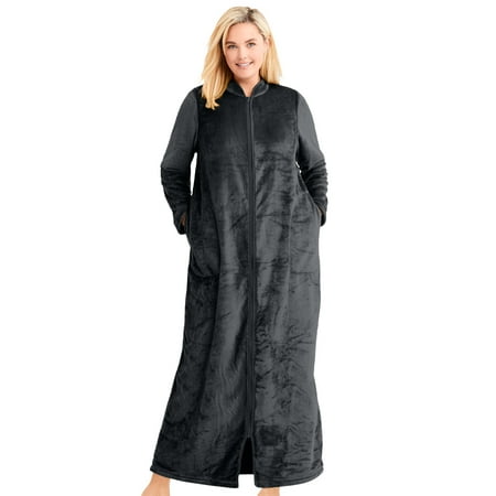 Dreams & Co. Women s Plus Size The Microfleece Robe Robe