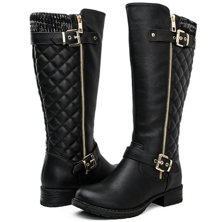 GLOBALWIN Women s Black Quilted Knee-High Fall Winter Fashion Riding Boots 7.5M
GLOBALWIN Women s Black Quilted Knee-High Fall Winter Fashion Riding Boots 7.5M