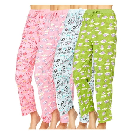 613-3 Womans Pajamas Pants - PJs - Sleepwear (Pack of 4)