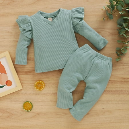 Simplmasygenix Baby Tops Set Summer Outfits Toddler Baby Girls Long Sleeve Ruffles Solid Tops+Pants Outfits Set
Simplmasygenix Baby Tops Set Summer Outfits Toddler Baby Girls Long Sleeve Ruffles Solid Tops+Pants Outfits Set