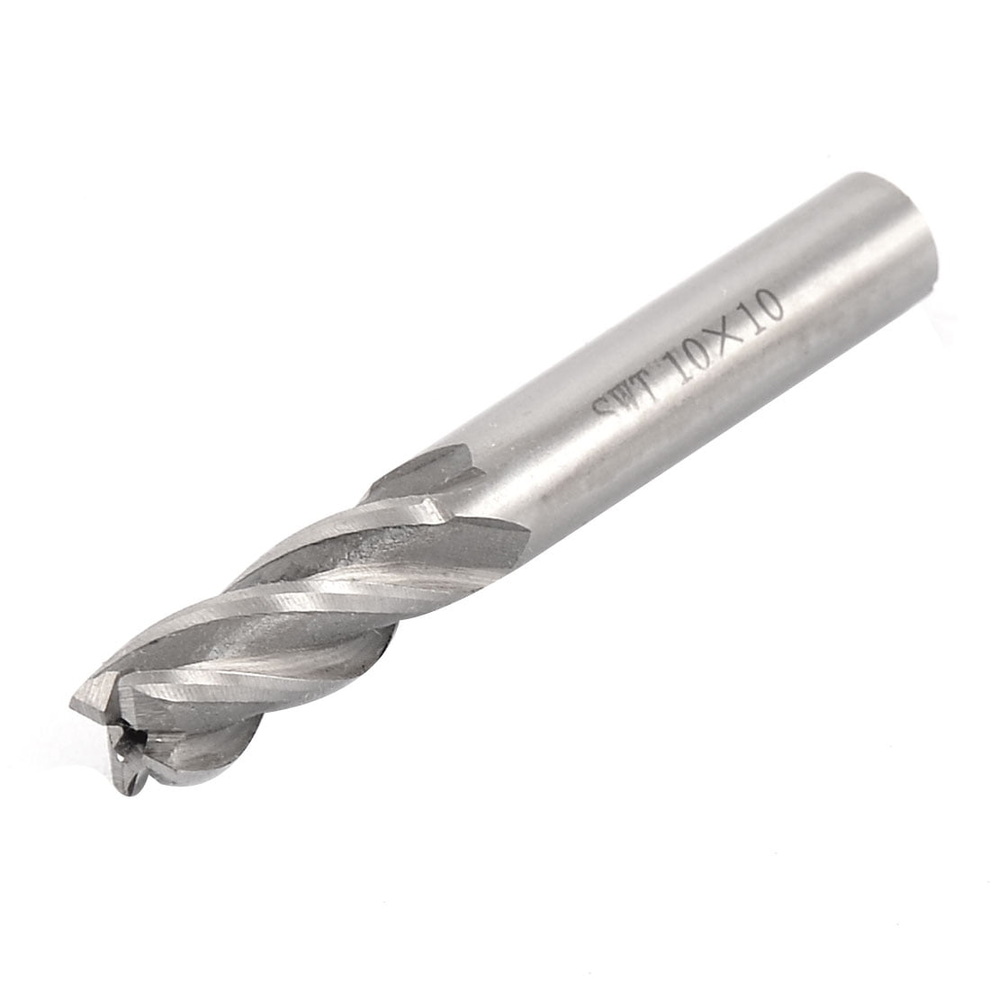 Helical Groove 4 Flute HSS Milling Cutting End Mill Cutter 10mm x 10mm