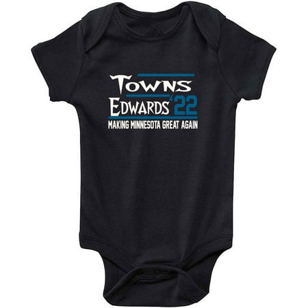BLACK Timberwolves Karl-Anthony Towns Anthony Edwards 2022 Baby 1 Piece
BLACK Timberwolves Karl-Anthony Towns Anthony Edwards 2022 Baby 1 Piece