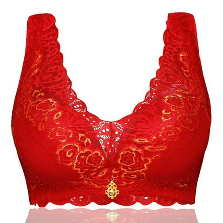 ERTUTUYI Women Bra No Rims Lace Beautiful Back Anti-burnout -feeding Underwear Red 70
ERTUTUYI Women Bra No Rims Lace Beautiful Back Anti-burnout -feeding Underwear Red 70