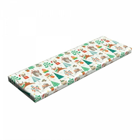 Christmas Bench Pad Baby Kids Theme Xmas Cartoon Pattern Bear Deer Owl Birds Tree Snowflakes Image HR Foam Cushion with Decorative Fabric Cover 45 x 15 x 2 Multicolor by Ambesonne
Christmas Bench Pad Baby Kids Theme Xmas Cartoon Pattern Bear Deer Owl Birds Tree Snowflakes Image HR Foam Cushion with Decorative Fabric Cover 45 x 15 x 2 Multicolor by Ambesonne