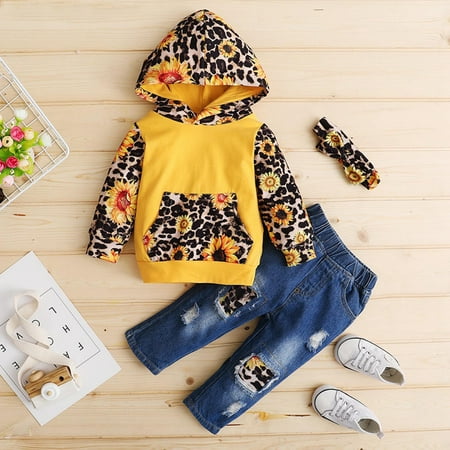 BadyminCSL Baby Children s Girls Sunflower Leopard Hooded Sweater Denim Trousers Jeans 3pcs
BadyminCSL Baby Children s Girls Sunflower Leopard Hooded Sweater Denim Trousers Jeans 3pcs